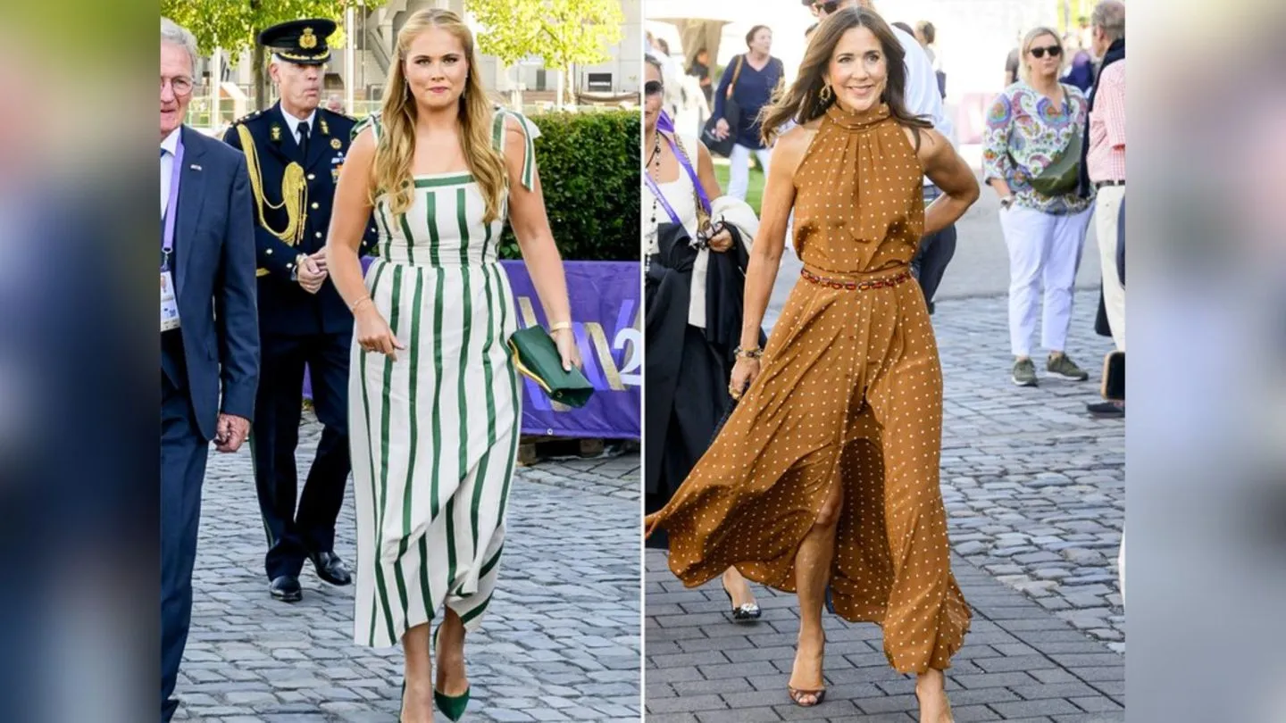 Royals in Aachen: Amalia und Mary zeigen klassischen, eleganten Sommer-Look
